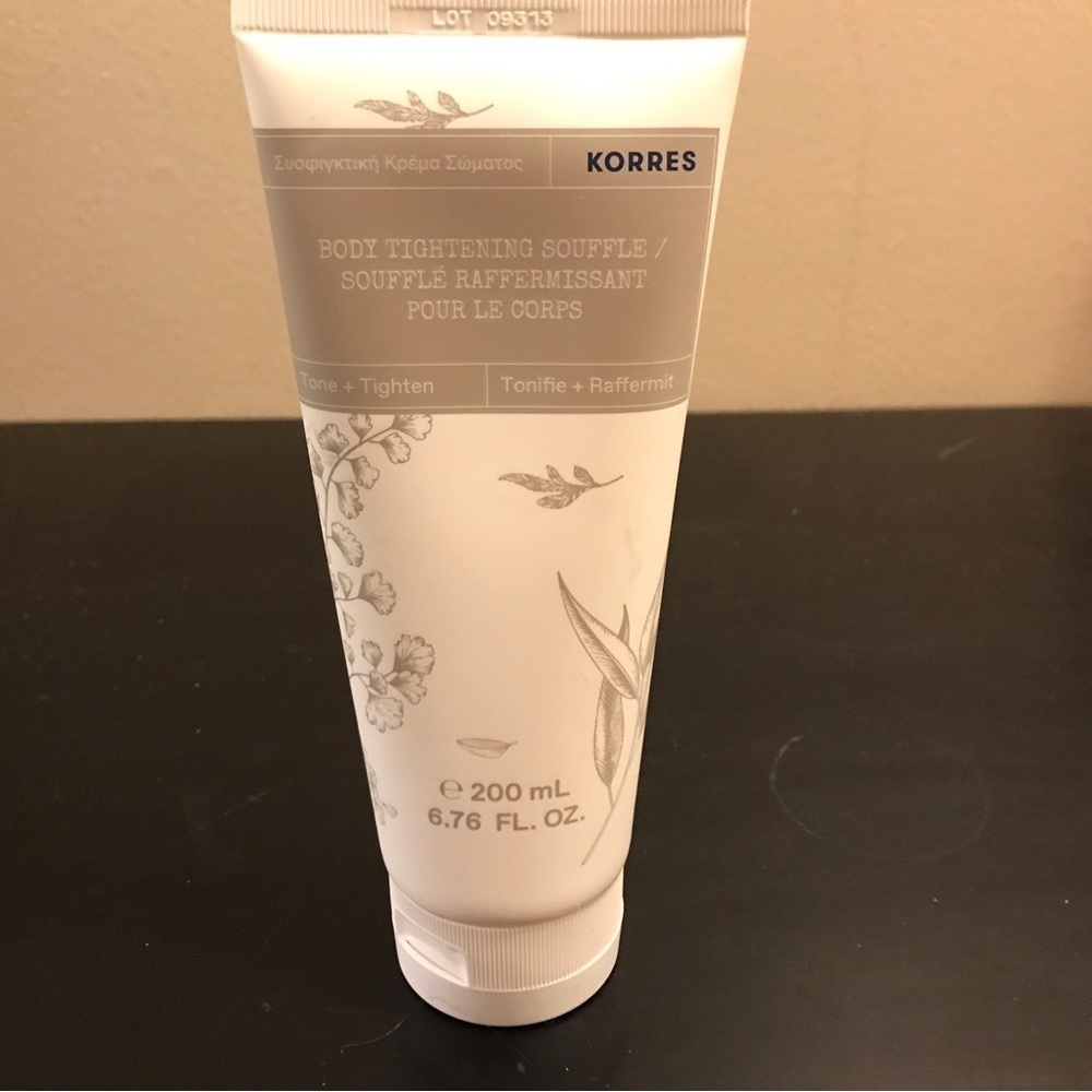 Korres Body Tightening Souffle in White and Gray